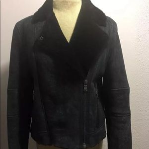 GENUINE Black Shearling J Brand NEW JACKET (L)